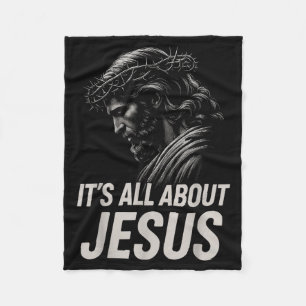 Hugvyn Es ist alles über Jesus Christlicher Glaube Fleecedecke