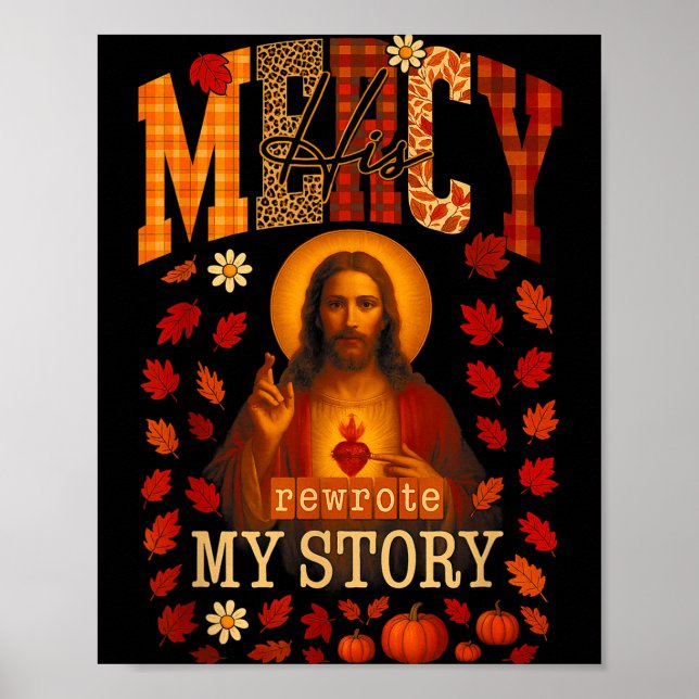 Hugvyn Fall Seine Barmherzigkeit schrieb meine Ges Poster (Vorne)
