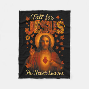 Hugvyn fällt für Jesus, er verlässt niemals christ Fleecedecke
