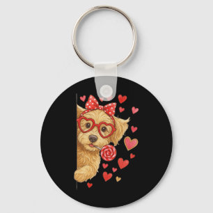 Hugvyn Goldendoodle Valentinstag Doodle Mama Coque Schlüsselanhänger