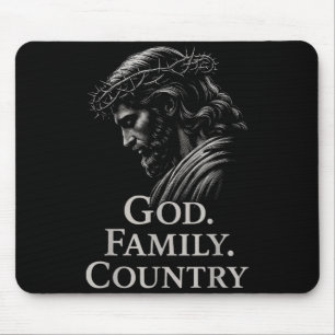Hugvyn Gott Familie Land Jesus Christlicher Glaube Mousepad
