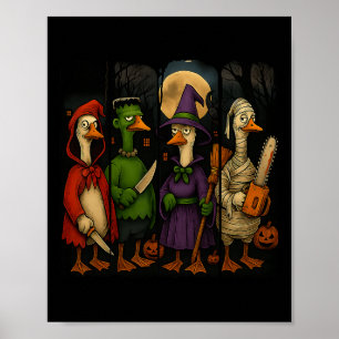 Hugvyn Halloween Gans Horror Gruseliger Geist Gans Poster