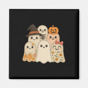 Hugvyn Halloween Patchwork Quilt Ghost Matching Fa Magnet