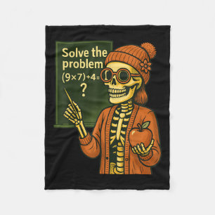 Hugvyn Halloween-Skelett Sechs Sieben 67 Meme Pemd Fleecedecke