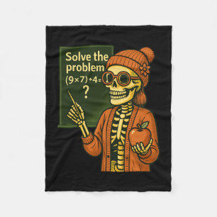 Hugvyn Halloween Skelett Sechs Sieben 67 Meme Pemd Fleecedecke