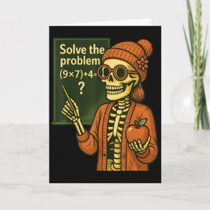 Hugvyn Halloween-Skelett Sechs Sieben 67 Meme Pemd Karte