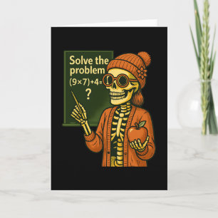 Hugvyn Halloween-Skelett Sechs Sieben 67 Meme Pemd Karte