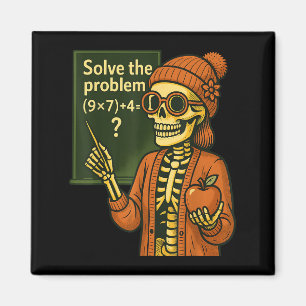 Hugvyn Halloween-Skelett Sechs Sieben 67 Meme Pemd Magnet