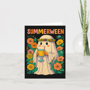Hugvyn Halloween Summerween Retro-Geist Strand Spo Karte