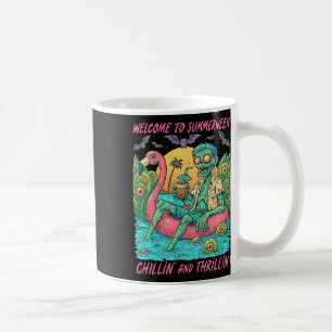 Hugvyn Halloween Zombie Float Flamingo Kaffeetasse