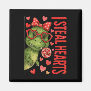 Hugvyn I Steal Hearts Boys T Rex Valentine Dinosau Magnet