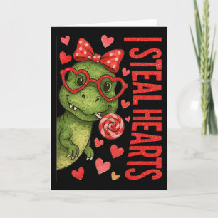 Hugvyn I Steal Hearts Jungen T Rex Valentine Dinos Karte