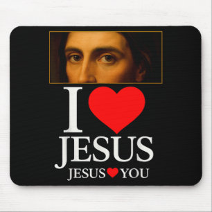 Hugvyn Ich liebe Jesus Ich Herz Jesu Glaube Amerik Mousepad