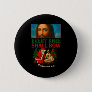 Hugvyn Jeder Knie soll sich beugen Santa Jesus Geb Button