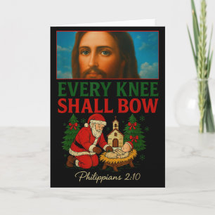 Hugvyn jedes Knie soll sich beugen Santa Jesus Geb Karte