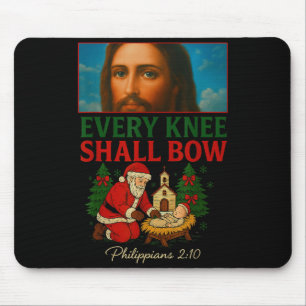 Hugvyn jedes Knie soll sich beugen Santa Jesus Geb Mousepad