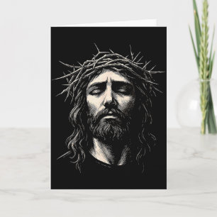 Hugvyn Jesus Christliches Gesicht Dornenkrone Reli Karte