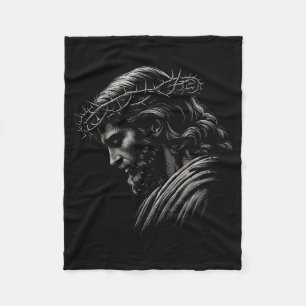 Hugvyn Jesus Gesicht Dornenkrone Gott Bibel Christ Fleecedecke