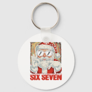 Hugvyn Lustiger Sechs Sieben Meme Weihnachten Cool Schlüsselanhänger