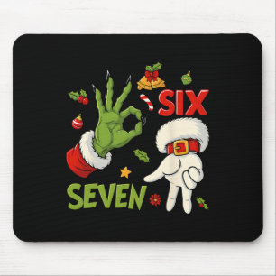 Hugvyn Lustiger Sechs Sieben Meme Weihnachten Sant Mousepad