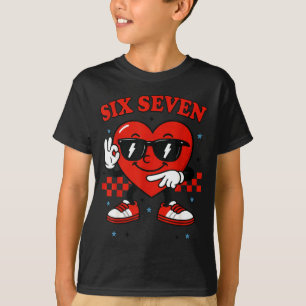Hugvyn Sechs Sieben Herz 6 7 Meme Junge Mädchen Lu T-Shirt