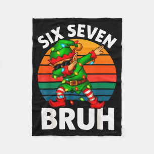 Hugvyn Six Seven 6 7 Meme Dabbing Elf Frohe Weihna Fleecedecke