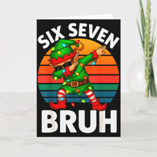 Hugvyn Six Seven 6 7 Meme Dabbing Elf Frohe Weihna Karte