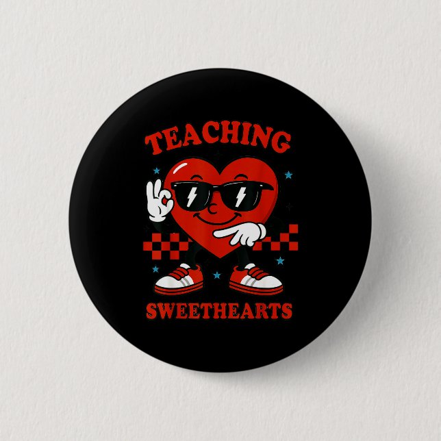 Hugvyn Six Seven Heart 6 7 Teaching Sweethearts Va Button (Vorderseite)