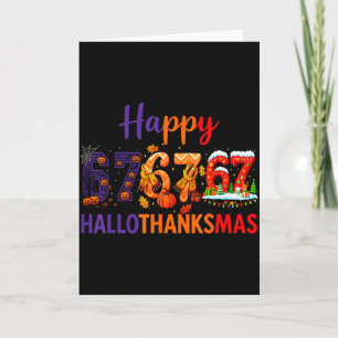 Hugvyn Six Seven Meme 67 Hallothanksmas Halloween Karte