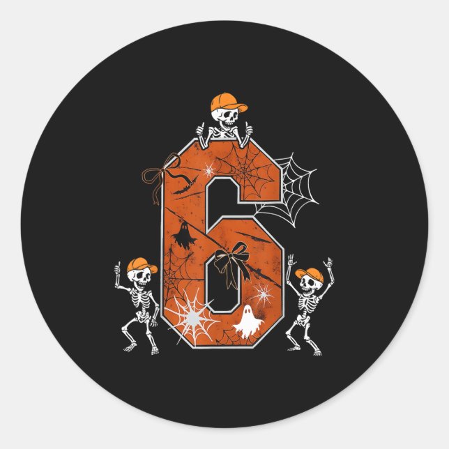 Hugvyn Six Seven Meme 6 7 Halloween Costume Dancin Runder Aufkleber (Vorderseite)