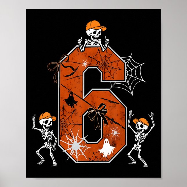 Hugvyn Six Seven Meme 6 7 Halloween Kostümtanz Poster (Vorne)