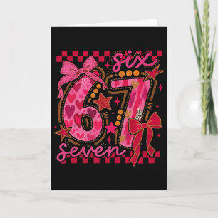 Hugvyn Six Seven Valentinstag 6 7 Meme Kariert Coq Karte