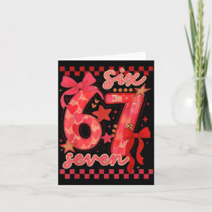 Hugvyn Six Seven Valentinstag 6 7 Meme Kariert Coq Karte