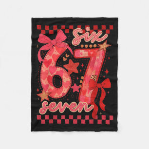 Hugvyn Six Seven Valentinstag 6 7 Meme Kariert Kok Fleecedecke