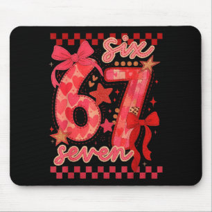 Hugvyn Six Seven Valentinstag 6 7 Meme Kariert Kok Mousepad