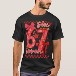 Hugvyn Six Seven Valentinstag 6 7 Meme Kariert Kok T-Shirt