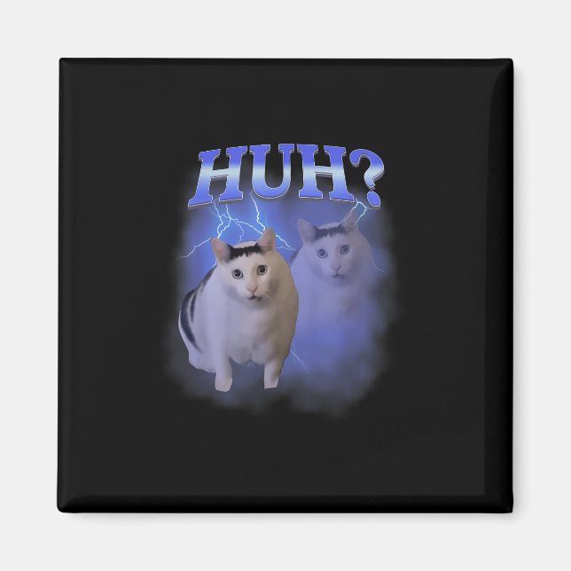 Huh Albern Cat Meme Funny Odly Bootleg spezifische Magnet (Vorne)