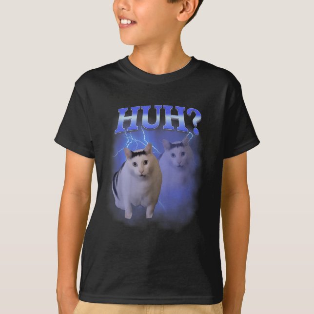 Huh Albern Cat Meme Funny Odly Bootleg spezifische T-Shirt (Vorderseite)