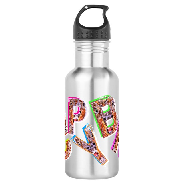 "HUH" CAPYBARA EDELSTAHLFLASCHE (Vorderseite)