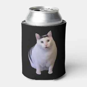 Huh Cat Meme Doppelseitiges Schwarz Dosenkühler