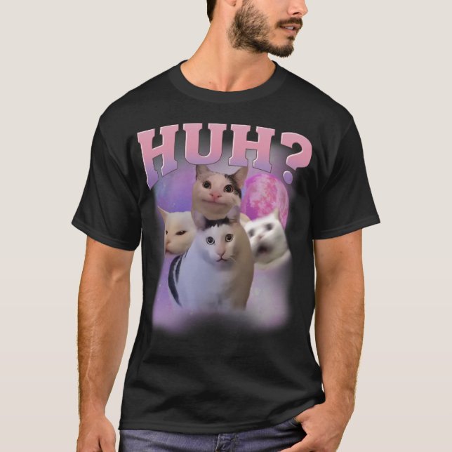 Huh Cat Meme T-Shirt (Vorderseite)