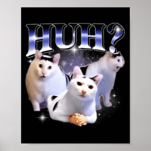 Huh Lustige Dank Katze Stud Seltsam Bootleg Spezif Poster