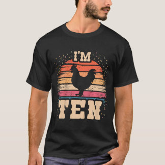 Huhn 10 Jahre alter Geburtstagsjunge Mädchen 10. H T-Shirt