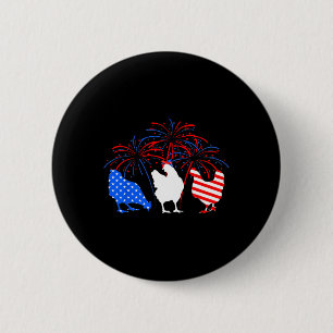 Huhn 4. Juli Feuerwerk American Flag Hühnchen Button