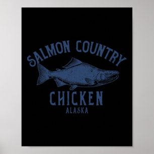 Huhn Alaska Lachs Land Küsten Natur Desig Poster
