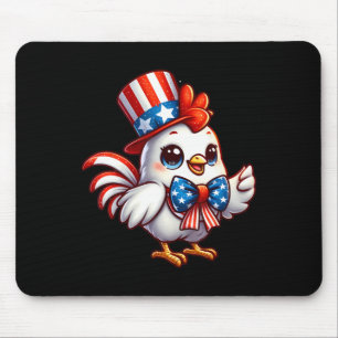 Huhn am 4. Juli Unabhängigkeitstag Männer Frauen Mousepad