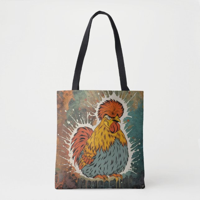 Huhn auf Farben (Vorderseite)