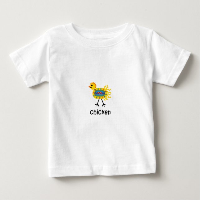 Huhn Baby T-shirt (Vorderseite)