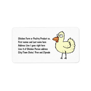 Huhn-Bauers-Cartoon-Henne Adressaufkleber