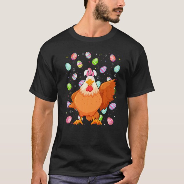 Huhn Bird Ostereier Gezwitscher Hühnchen Osterfest T-Shirt (Vorderseite)